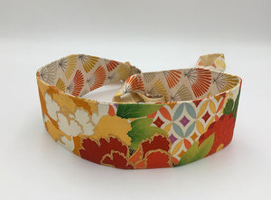 Reversible Wide Kimono Belt Botan 5397 & 5748