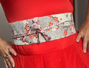 Reversible Wide Kimono Belt Ume 5811 & 5873