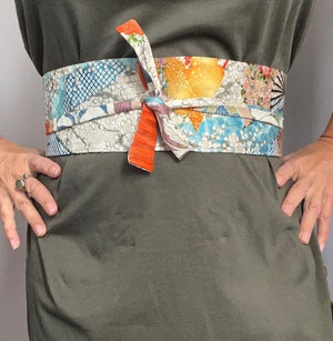 Reversible Wide Kimono Belt Kasumi 5784 & 5781