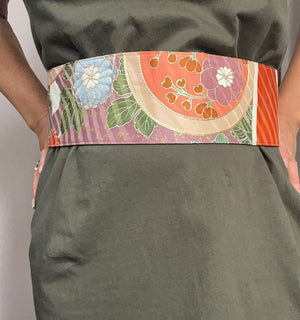 Reversible Wide Kimono Belt Kasumi 5784 & 5781