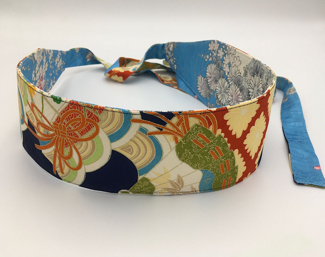 Reversible Wide Kimono Belt Kiku 5793 & 5566