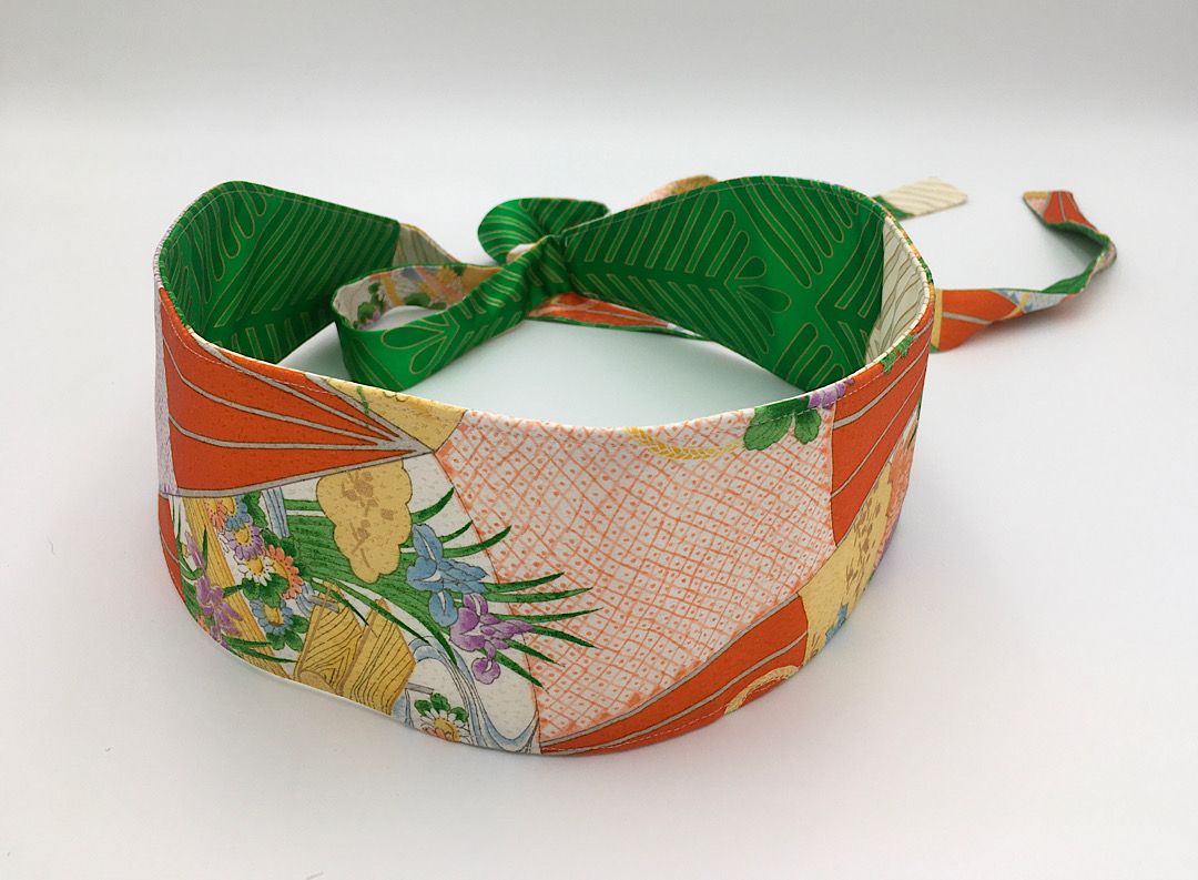 Reversible Wide Kimono Belt Ayame 5771 & 5422