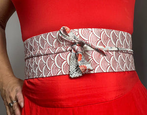 Reversible Wide Kimono Belt Ume 5811 & 5873