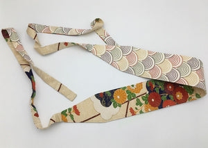 Reversible Wide Kimono Belt Seigaiha 5086 & 4466