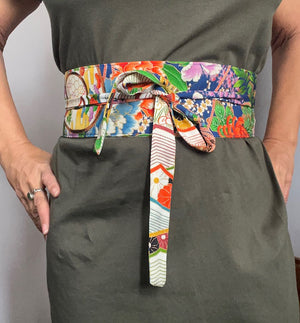 Reversible Wide Kimono Belt Matsu 5791 & 5901