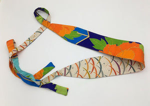 Reversible Wide Kimono Belt Tsuru 5686 & 5550