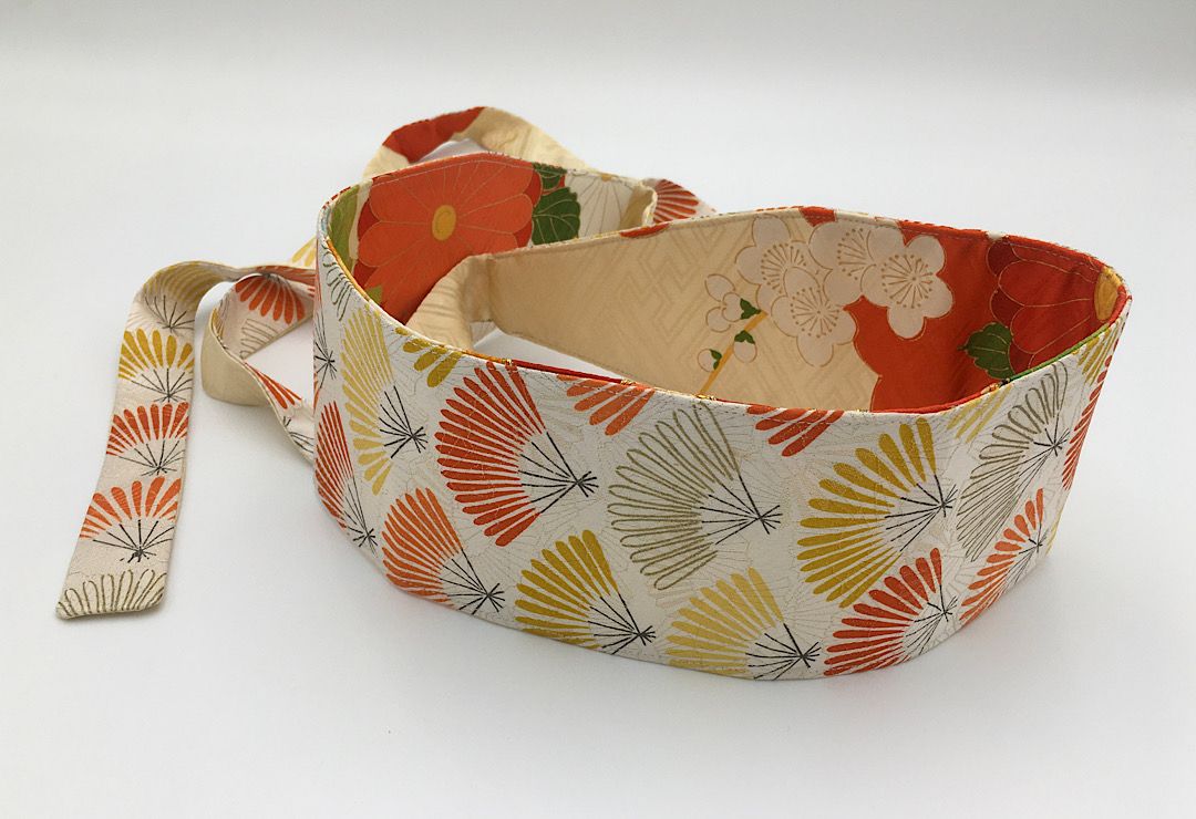 Reversible Wide Kimono Belt Botan 5397 & 5748