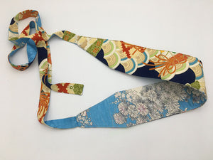 Reversible Wide Kimono Belt Kiku 5793 & 5566