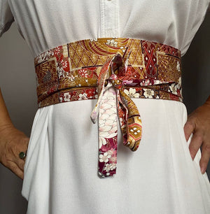 Reversible Wide Kimono Belt Shippou 5861 & 5900