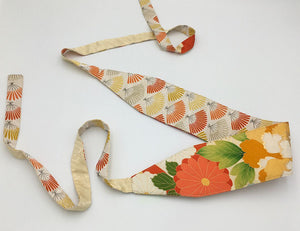 Reversible Wide Kimono Belt Botan 5397 & 5748